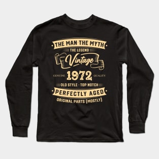 The Legend Vintage 1972 Perfectly Aged Long Sleeve T-Shirt